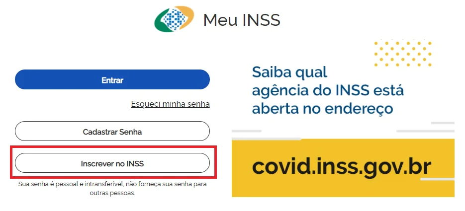 Inscrição no INSS